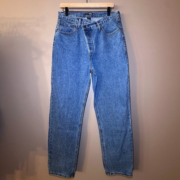 Women's Junior 11 Fashion Nova Crossover Straight Leg Jeans Non-Stretch - Picture 2 of 8